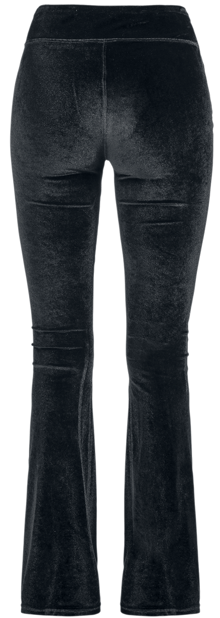 Legging  de Urban Classics - Leggings Évasé Velours Taille-Haute - XS à 5XL - pour Femme - noir - Urban Classics - View 2