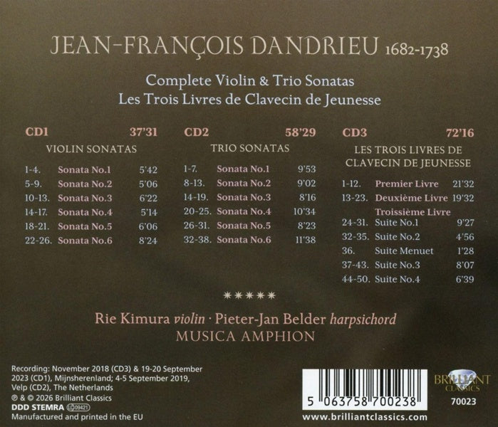 Complete Violin & Trio Sonatas, Les Trois Livres de Clavecin de Jeunesse - Front Cover