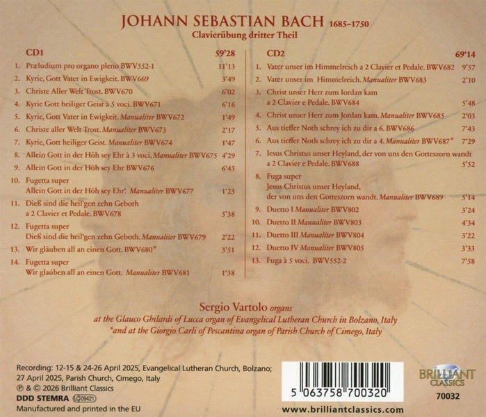 Clavierübung Dritter Theil - Front Cover