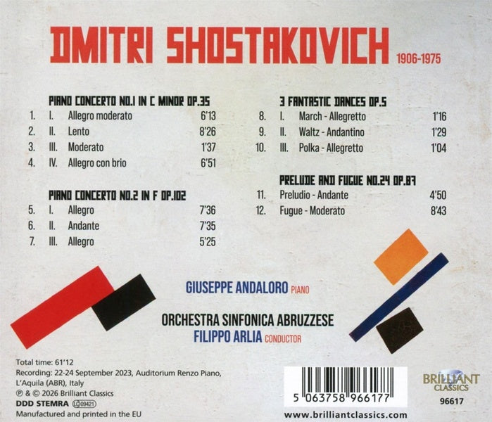 Piano Concertos, Fantastic Dances, Prelude & Fugue - Front Cover