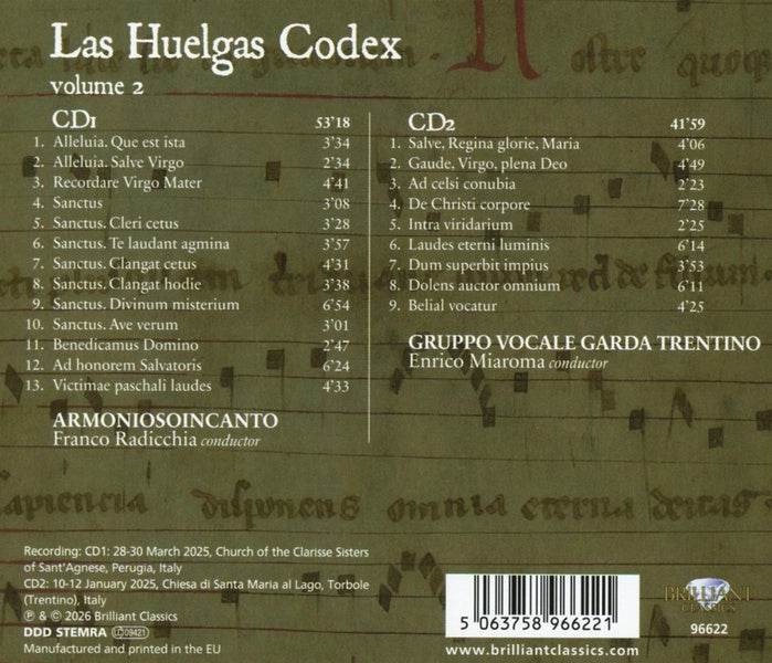 Las huelgas codex Volume 2 - Front Cover