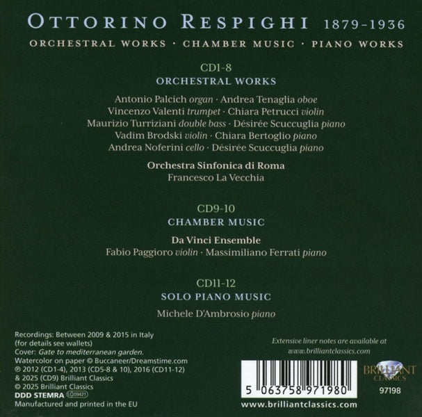 Orchestral Works : Chamber Music : Piano Works - Front Cover