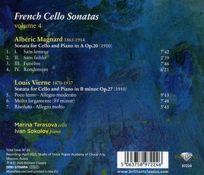 French Cello Sonatas (Vol. 4): Magnard & Vierne - Front Cover