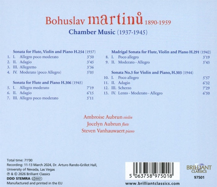 Chamber Music (1937-1945) - Front Cover