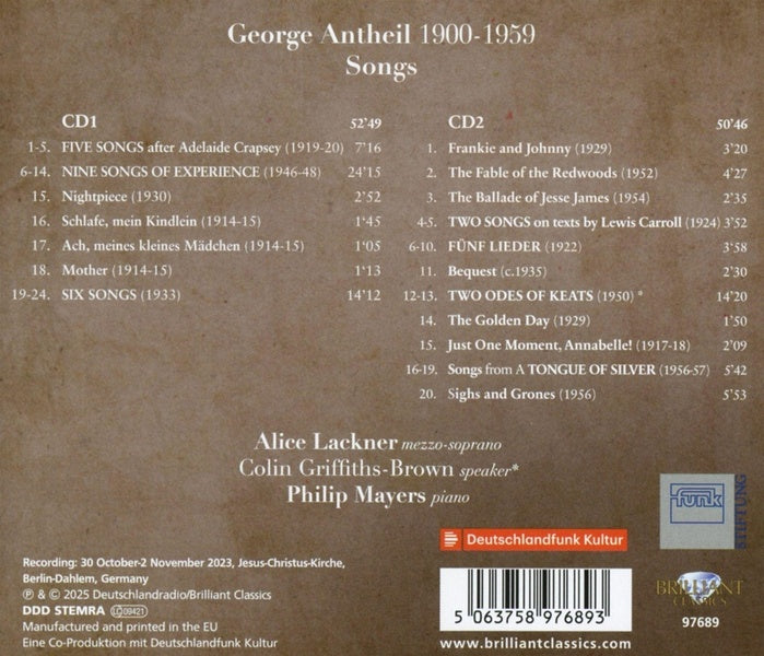 Songs - Front Cover