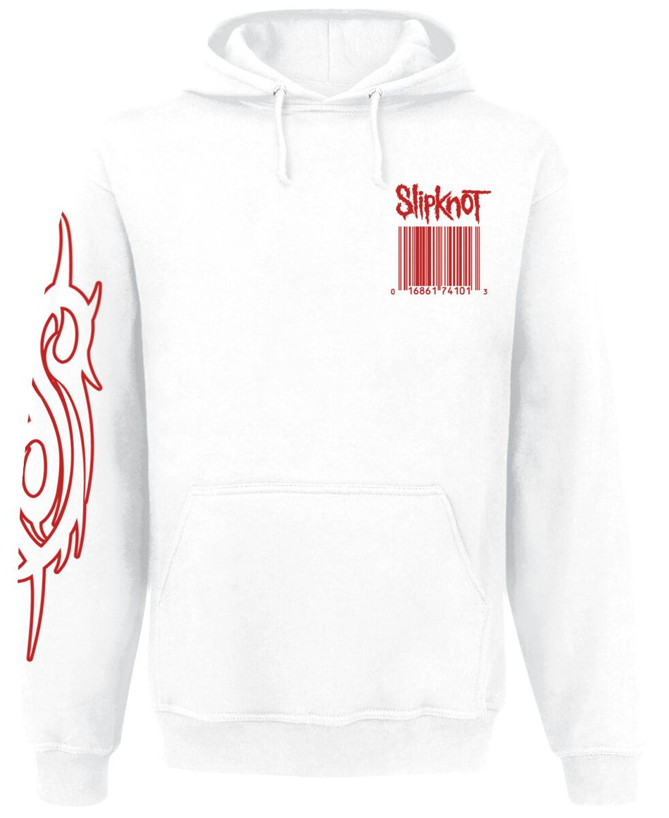 Sweat-shirt à capuche  de Slipknot - Wait & Bleed Barcode - S à XXL - pour Homme - blanc - Slipknot