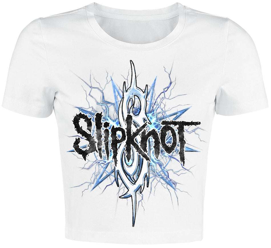 T-Shirt Manches courtes  de Slipknot - Electric Blue - S à XL - pour Femme - blanc - Slipknot