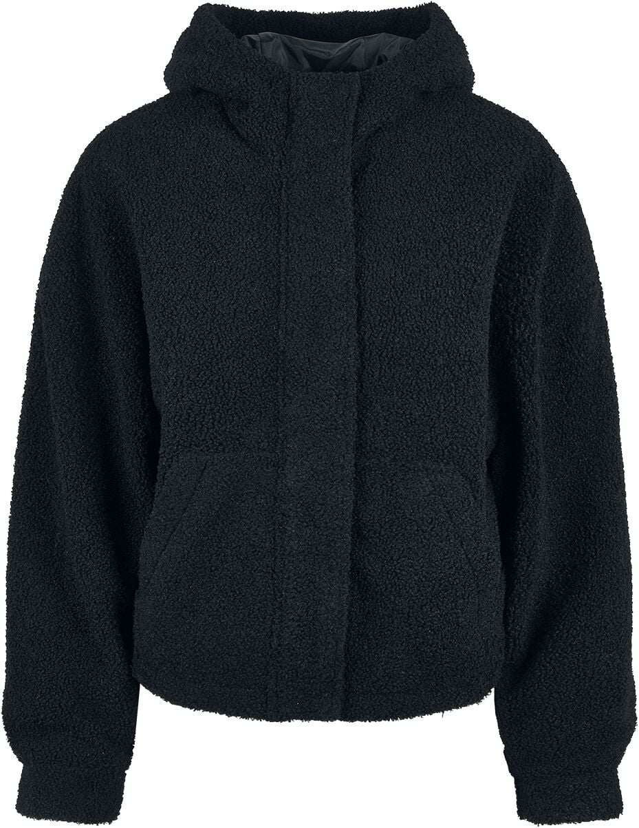 Veste mi-saison  de Urban Classics - Veste Sherpa Courte - XS à XL - pour Femme - noir - Urban Classics