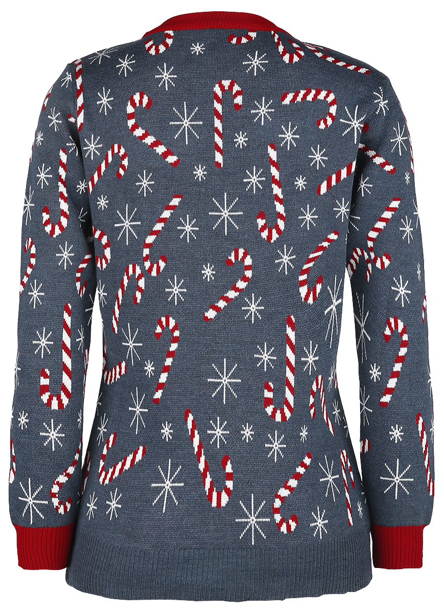 Pull de Noël Fun de Pull Moche De Noël - Chat Enguirlandé - S à 5XL - pour Femme - multicolore - Pull Moche De Noël - View 2