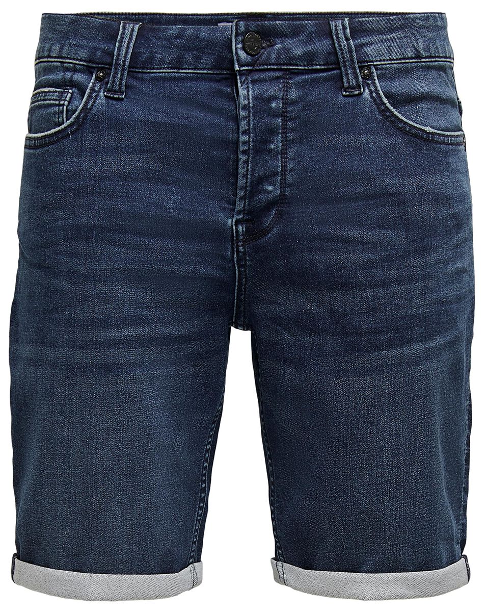 Short  de ONLY and SONS - ONSPly Life Reg D Blue Slim Fit - Short - S à L - pour Homme - bleu - ONLY and SONS