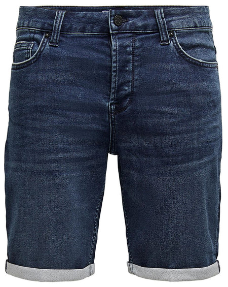 Short  de ONLY and SONS - ONSPly Life Reg D Blue Slim Fit - Short - S à XXL - pour Homme - bleu - ONLY and SONS