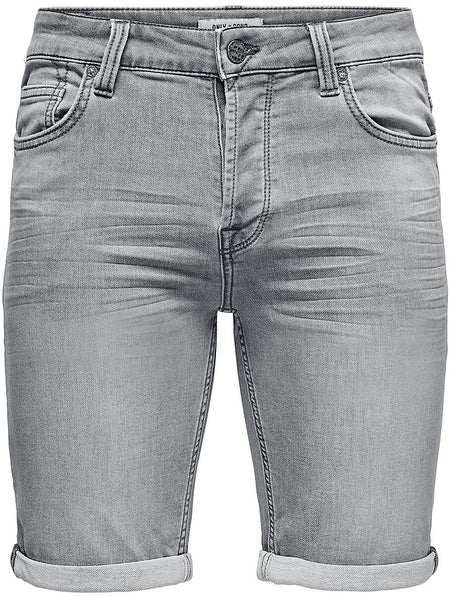 Short  de ONLY and SONS - ONSPly Life Reg D Blue Slim Fit - Short - S à XXL - pour Homme - gris - ONLY and SONS
