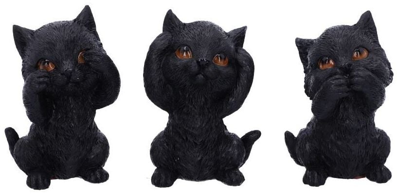 Statuette Gothic de Nemesis Now - Trois Sages Chatons - pour Unisexe - Standard - Nemesis Now