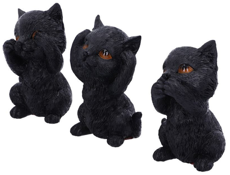 Statuette Gothic de Nemesis Now - Trois Sages Chatons - pour Unisexe - Standard - Nemesis Now - View 2