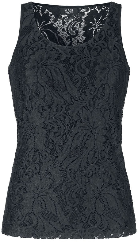 Top  de Black Premium by EMP - Haut Dentelle - S à XXL - pour Femme - noir - Black Premium by EMP