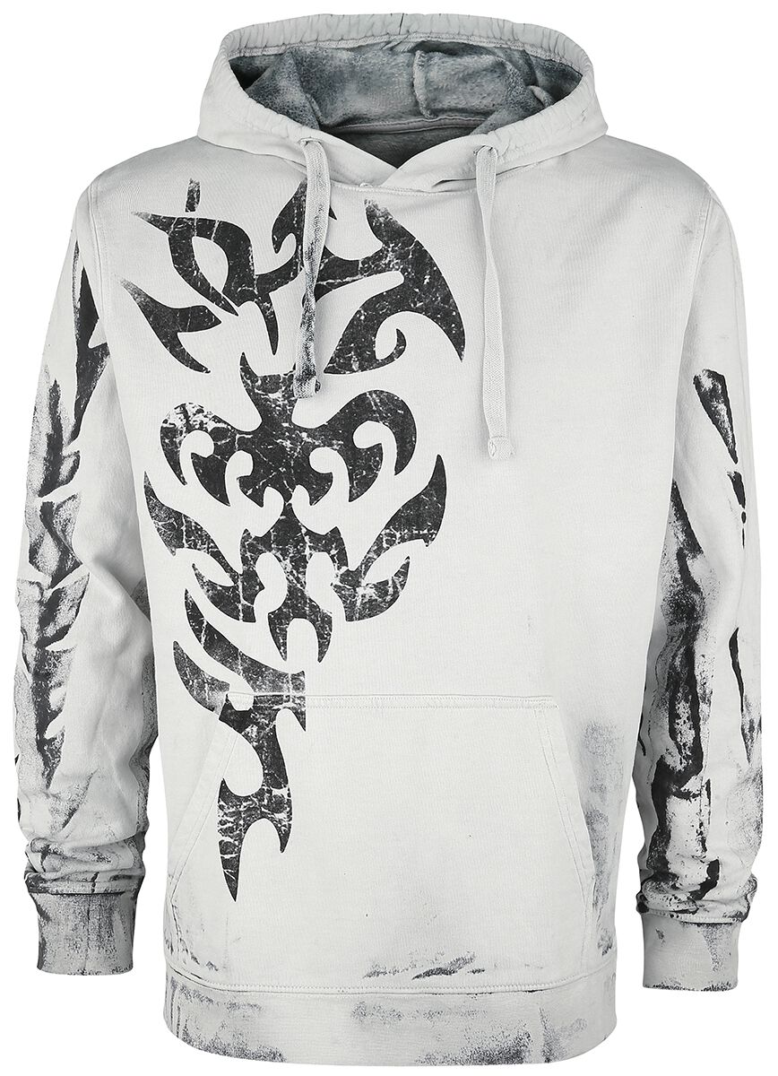 Sweat-shirt à capuche  de Outer Vision - Tattoo Verve - S à XXL - pour Homme - gris - Outer Vision