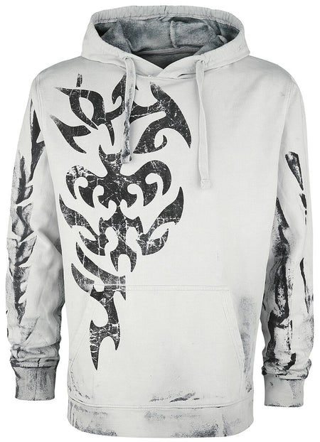 Sweat-shirt à capuche  de Outer Vision - Tattoo Verve - S à XXL - pour Homme - gris - Outer Vision