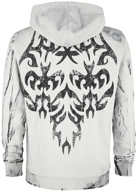 Sweat-shirt à capuche  de Outer Vision - Tattoo Verve - S à XXL - pour Homme - gris - Outer Vision - View 2