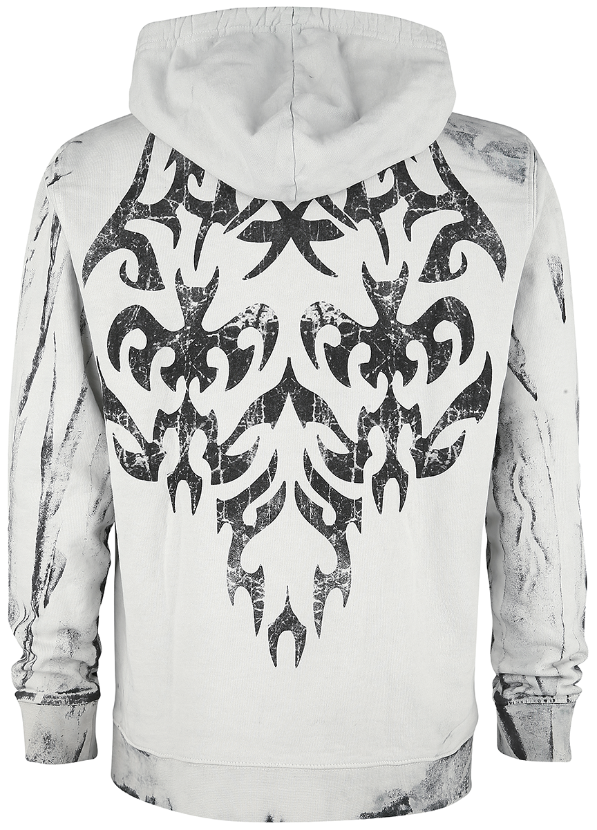 Sweat-shirt à capuche  de Outer Vision - Tattoo Verve - S à XXL - pour Homme - gris - Outer Vision - View 2