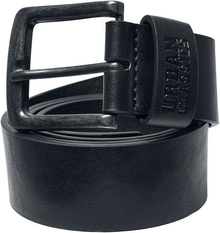 Ceinture  de Urban Classics - Ceinture Simili-Cuir Recyclée - pour Unisexe - noir - Urban Classics