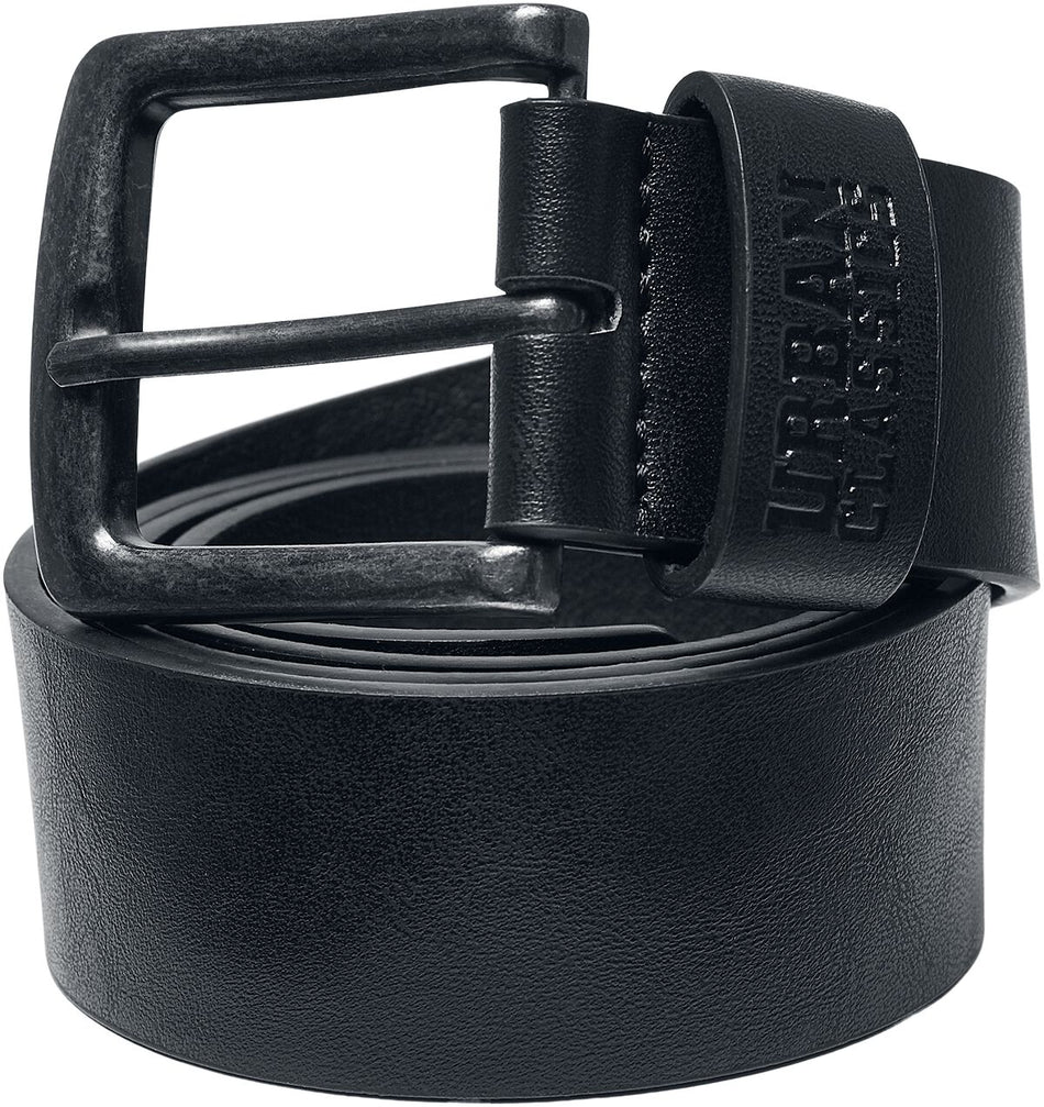 Ceinture  de Urban Classics - Ceinture Simili-Cuir Recyclée - pour Unisexe - noir - Urban Classics