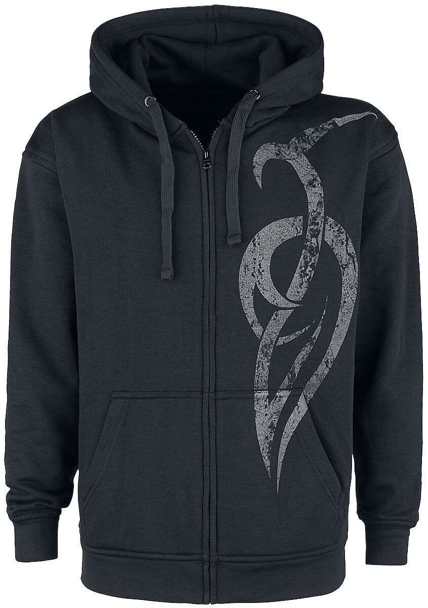 Sweat-shirt zippé à capuche  de Outer Vision - Stone Flames - S à XXL - pour Homme - noir - Outer Vision