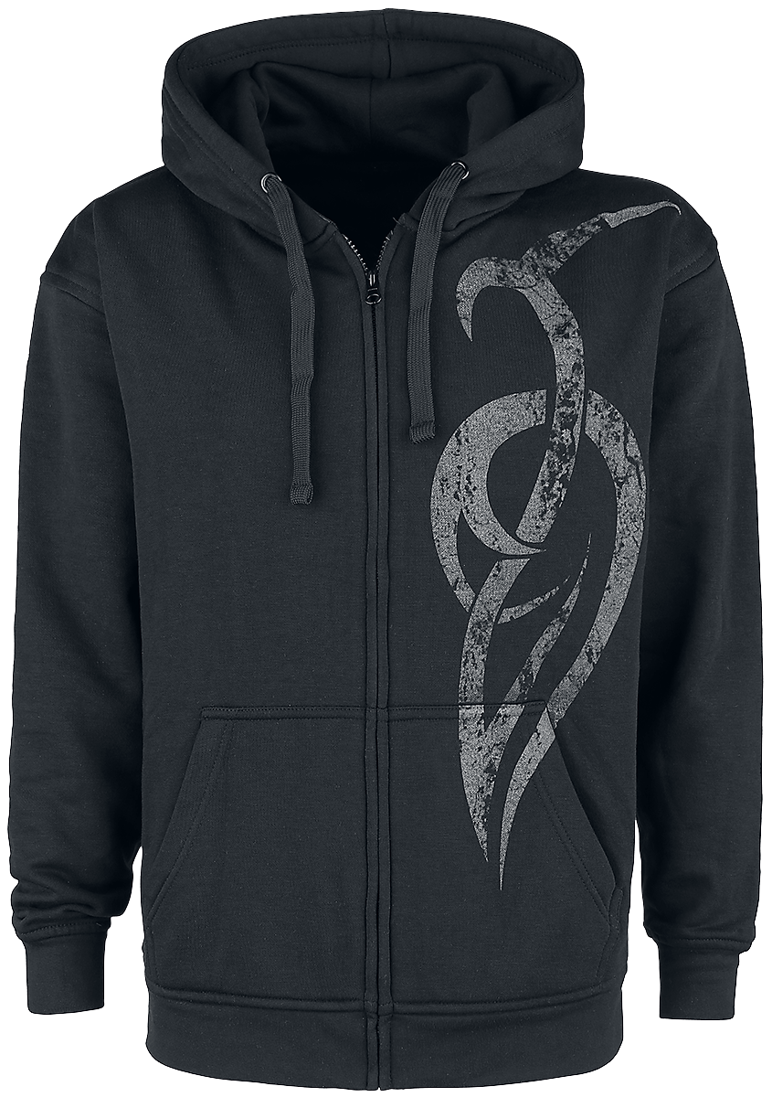 Sweat-shirt zippé à capuche  de Outer Vision - Stone Flames - S à L - pour Homme - noir - Outer Vision - View 2
