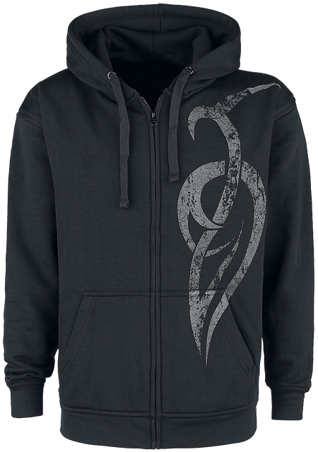 Sweat-shirt zippé à capuche  de Outer Vision - Stone Flames - S à L - pour Homme - noir - Outer Vision - View 2