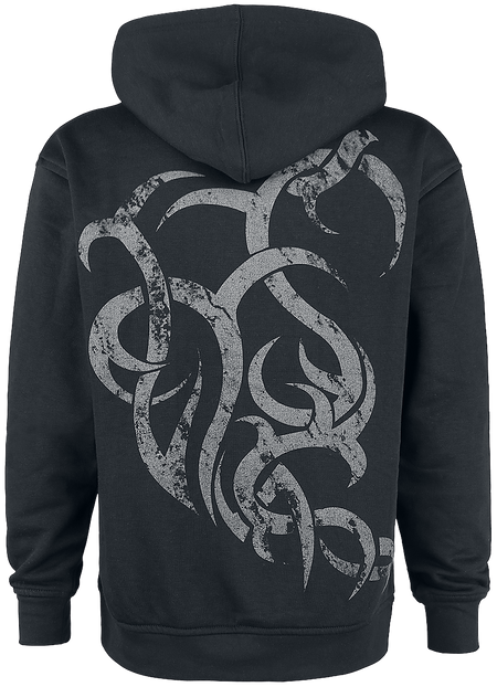 Sweat-shirt zippé à capuche  de Outer Vision - Stone Flames - S à XXL - pour Homme - noir - Outer Vision - View 2