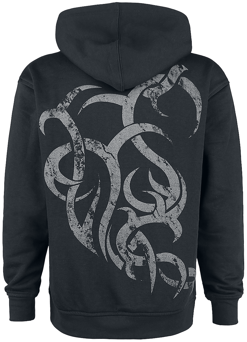 Sweat-shirt zippé à capuche  de Outer Vision - Stone Flames - S à XXL - pour Homme - noir - Outer Vision - View 2