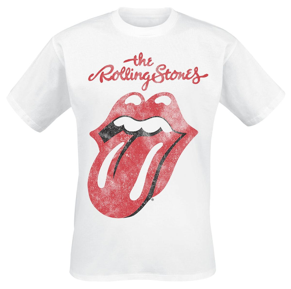 T-Shirt Manches courtes  de The Rolling Stones - Langue Classique - S à XXL - pour Homme - blanc - The Rolling Stones