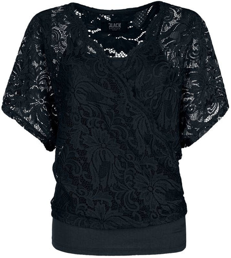 T-Shirt Manches courtes  de Black Premium by EMP - When The Heart Rules The Mind - M à 5XL - pour Femme - noir - Black Premium by EMP