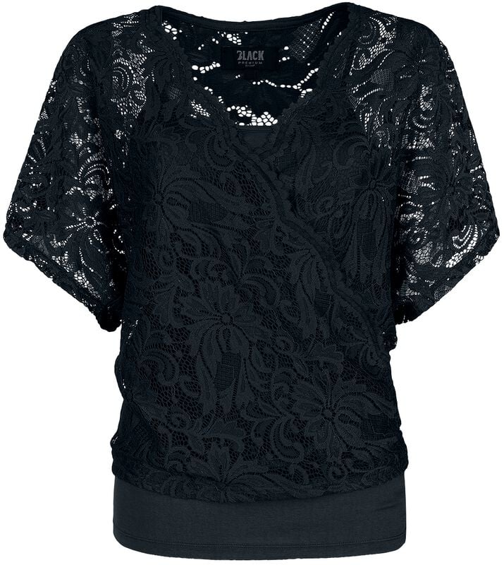 T-Shirt Manches courtes  de Black Premium by EMP - When The Heart Rules The Mind - M à 5XL - pour Femme - noir - Black Premium by EMP