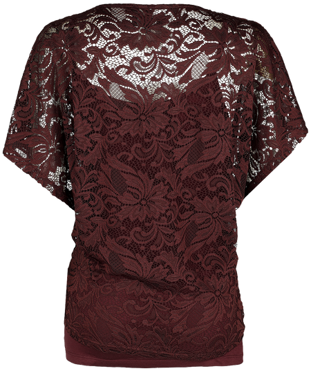 T-Shirt Manches courtes  de Black Premium by EMP - When The Heart Rules The Mind - S à 5XL - pour Femme - bordeaux - Black Premium by EMP - View 2