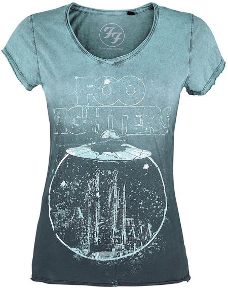 T-Shirt Manches courtes  de Foo Fighters - Outer Calipo - S à XXL - pour Femme - pétrole - Foo Fighters