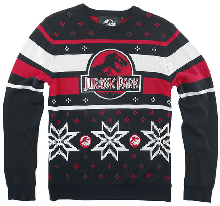 Pull tricoté  de Jurassic Park - Enfants - Logo - 128 à 140 - pour Unisexe - noir - Jurassic Park