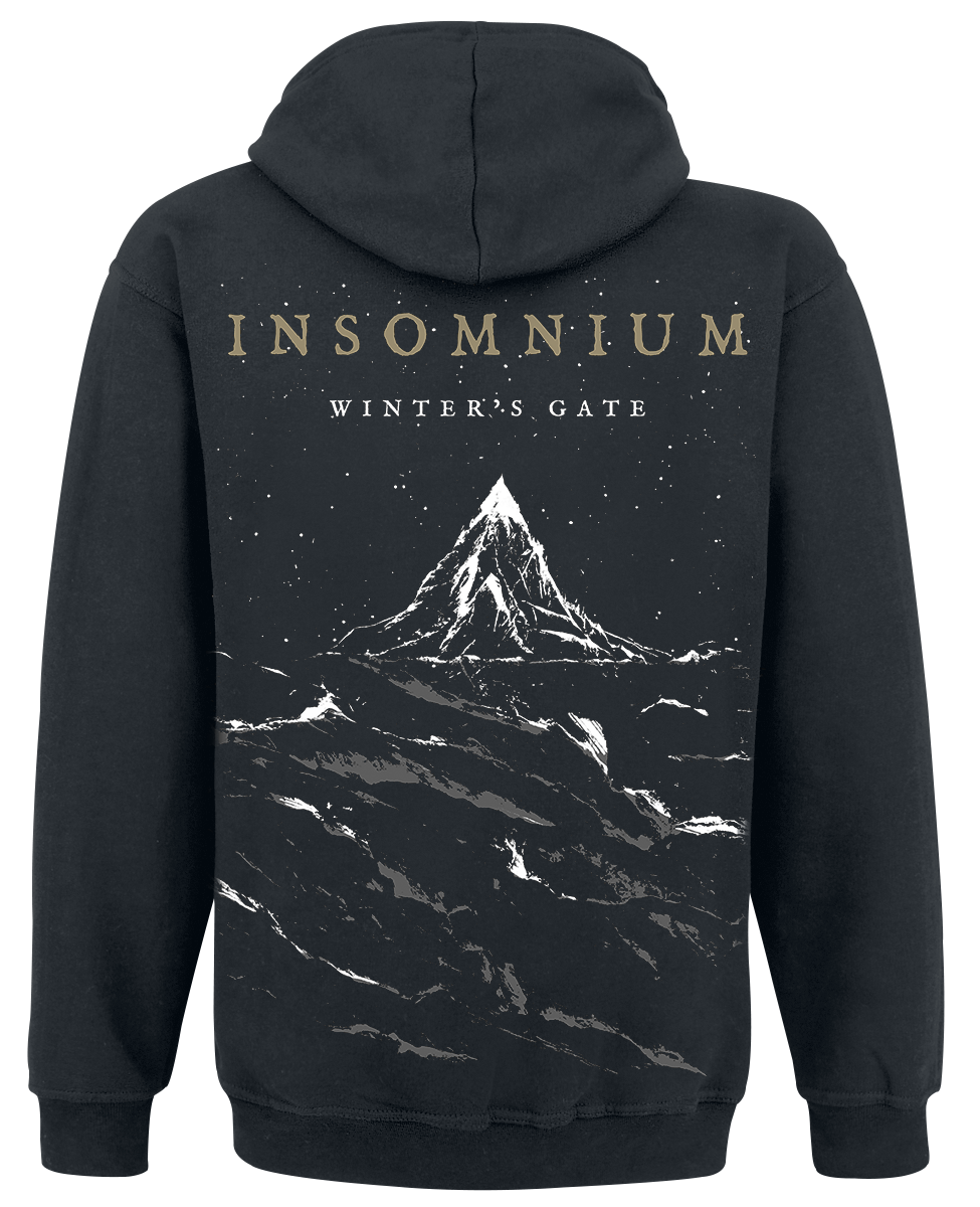 Sweat-shirt zippé à capuche  de Insomnium - Winter's Gate - S à XXL - pour Homme - noir - Insomnium - View 2