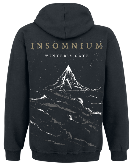 Sweat-shirt zippé à capuche  de Insomnium - Winter's Gate - S à XXL - pour Homme - noir - Insomnium - View 2