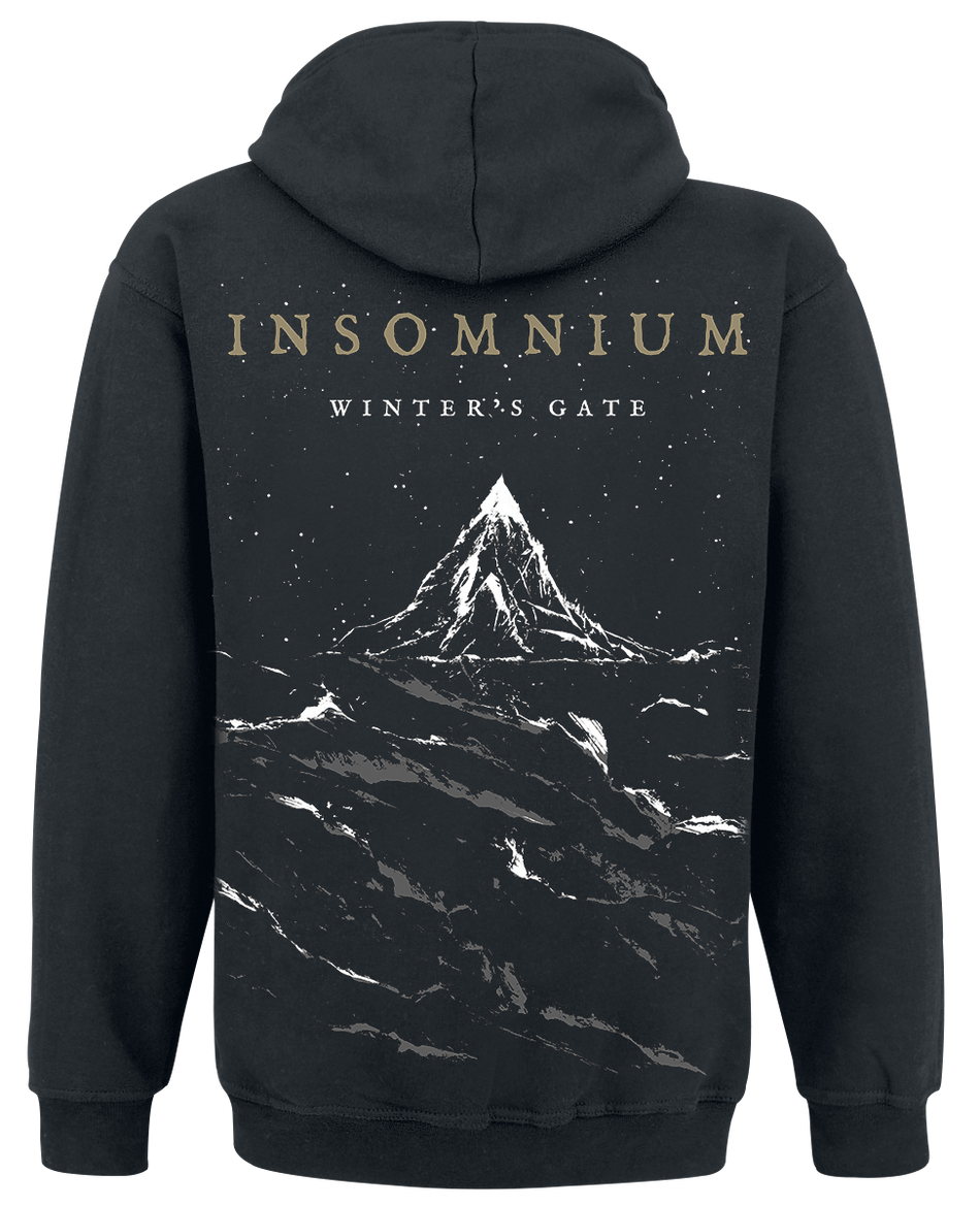 Sweat-shirt zippé à capuche  de Insomnium - Winter's Gate - S à XXL - pour Homme - noir - Insomnium - View 2