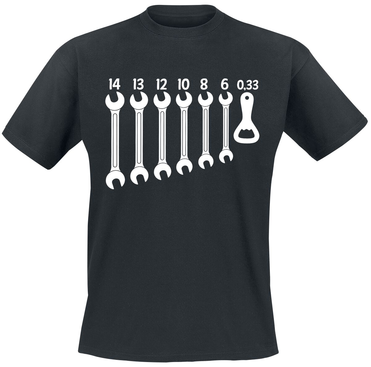 T-Shirt Manches courtes Fun de Alkohol & Party - Décapsuleur - M à 4XL - pour Homme - noir - Alkohol & Party