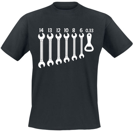 T-Shirt Manches courtes Fun de Alkohol & Party - Décapsuleur - M à 4XL - pour Homme - noir - Alkohol & Party