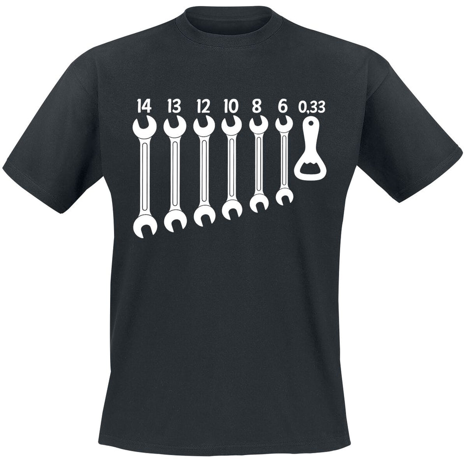 T-Shirt Manches courtes Fun de Alkohol & Party - Décapsuleur - M à 4XL - pour Homme - noir - Alkohol & Party