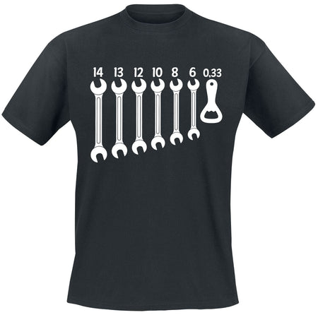 T-Shirt Manches courtes Fun de Alkohol & Party - Décapsuleur - M à 4XL - pour Homme - noir - Alkohol & Party