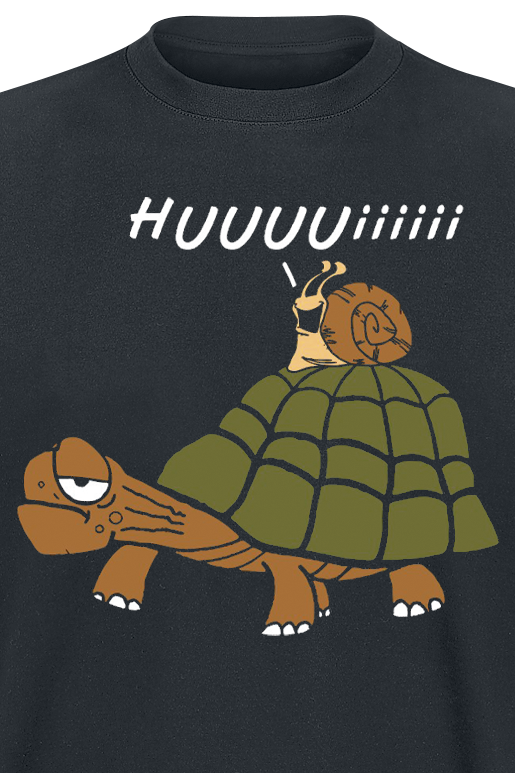 T-Shirt Manches courtes Fun de Tierisch - Huuuuiiiiii - S à 4XL - pour Homme - noir - Tierisch - View 2