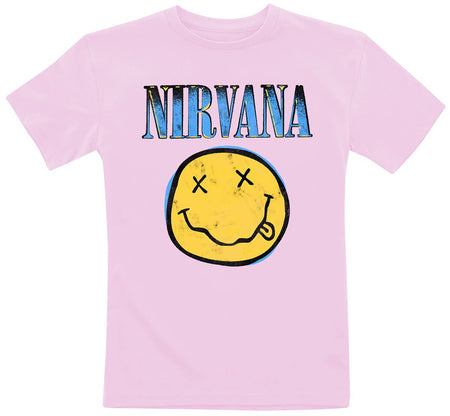 T-shirt  de Nirvana - Kids - Gradient - 104 à 140 - pour filles & garçonse - rose clair - Nirvana