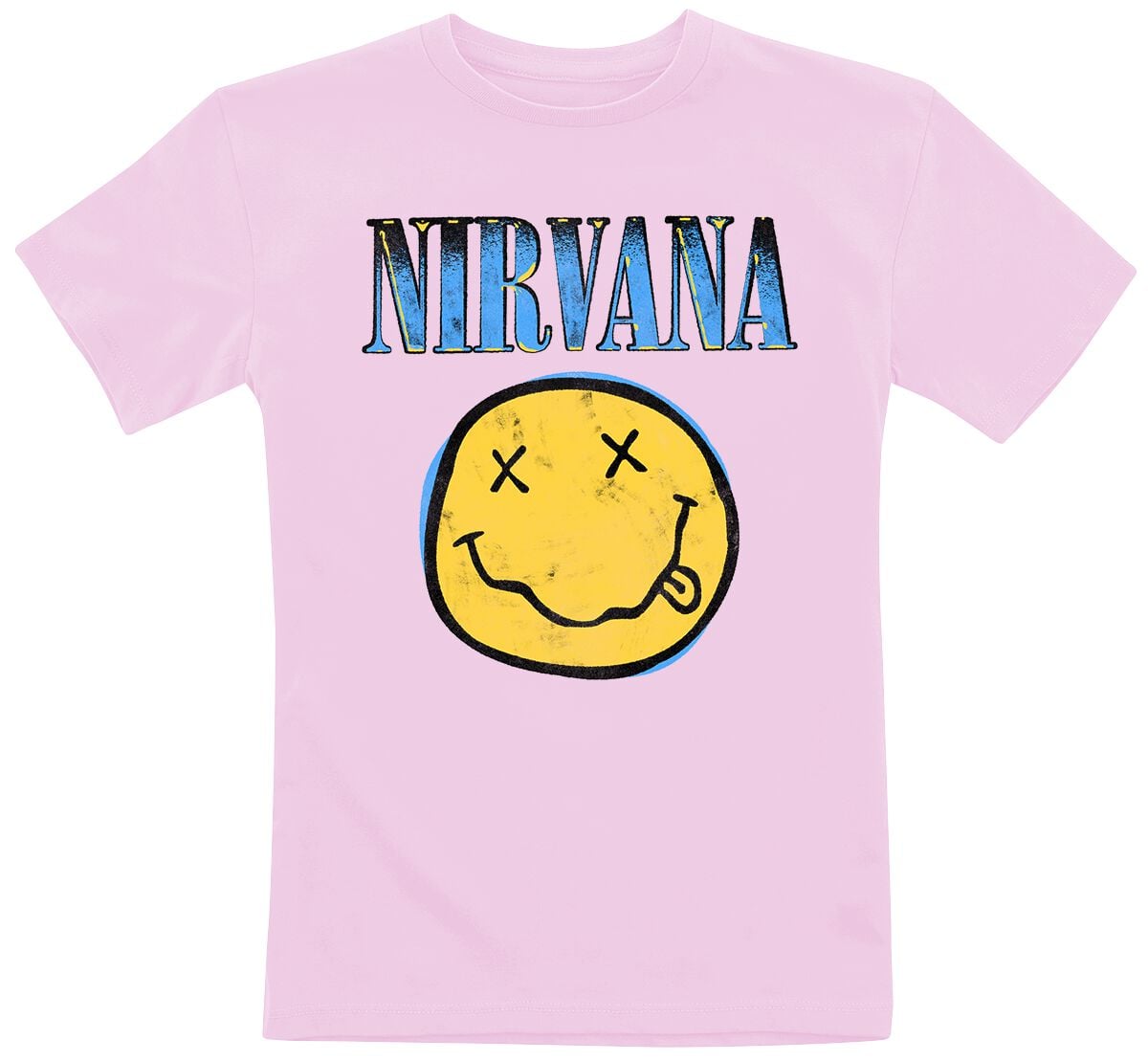 T-shirt  de Nirvana - Kids - Gradient - 104 à 140 - pour filles & garçonse - rose clair - Nirvana