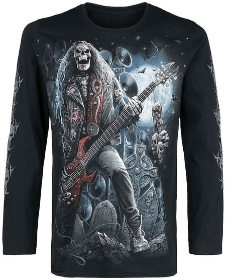 T-shirt manches longues Gothic de Spiral - Grim Rocker - L à XXL - pour Homme - noir - Spiral