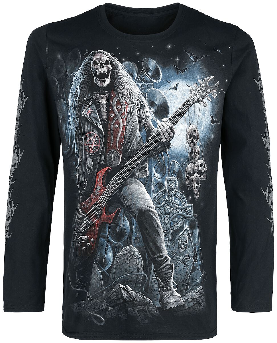 T-shirt manches longues Gothic de Spiral - Grim Rocker - M à XXL - pour Homme - noir - Spiral