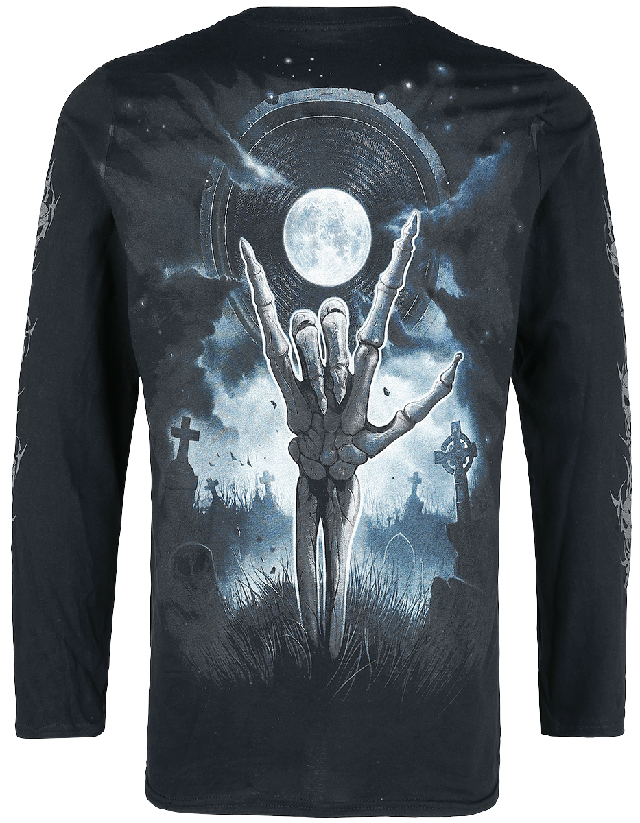 T-shirt manches longues Gothic de Spiral - Grim Rocker - L à XXL - pour Homme - noir - Spiral - View 2