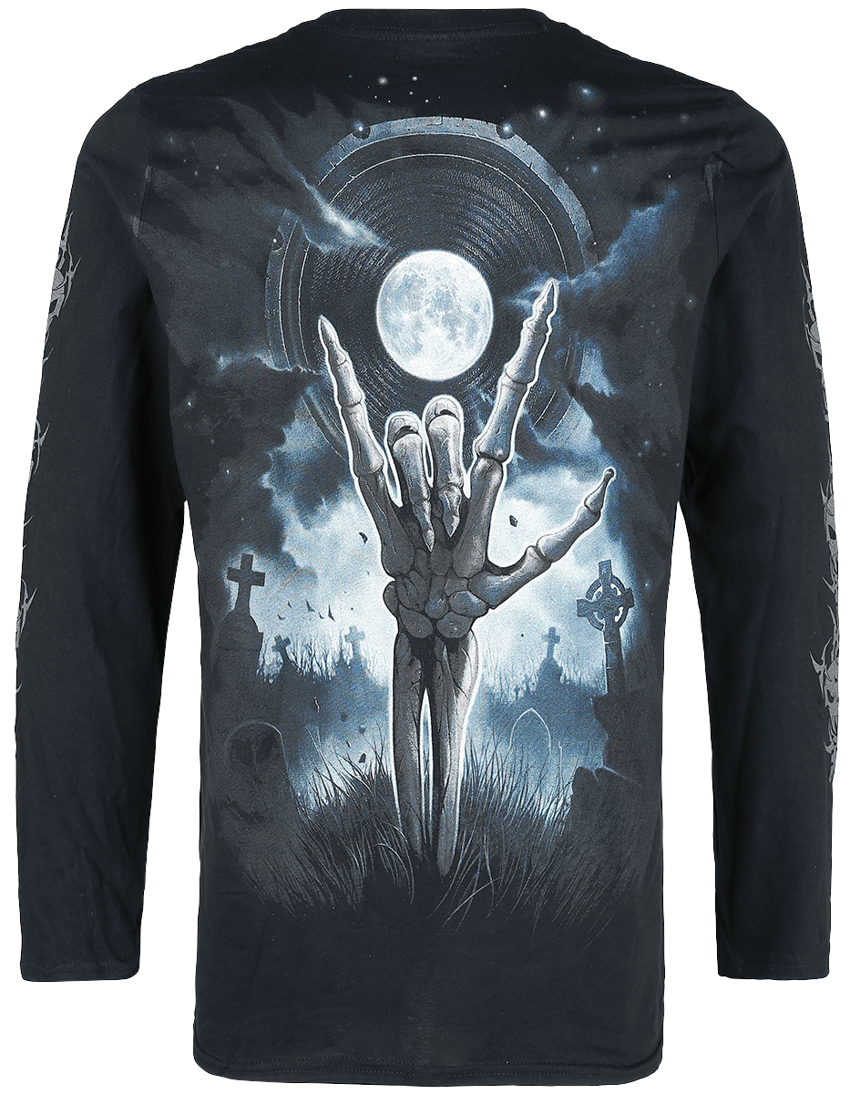 T-shirt manches longues Gothic de Spiral - Grim Rocker - M à XXL - pour Homme - noir - Spiral - View 2